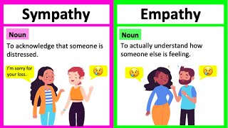 SYMPATHY vs EMPATHY 🤔  Whats the difference  Learn with examples [upl. by Jonathon]