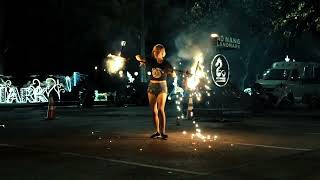 Fire Show at Ao Nang Beach in KrabiThailand20230131 [upl. by Stanley]