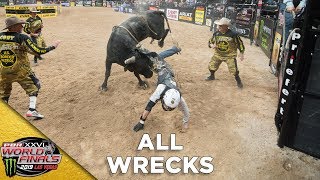 ALL WRECKS FROM PBR WORLD FINALS  2019 [upl. by Averir]