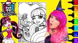 Coloring Monster High Draculaura Coloring Page Prismacolor Markers  KiMMi THE CLOWN [upl. by Enenaj]