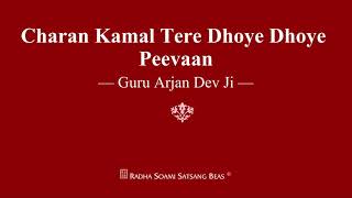 Charan Kamal Tere Dhoye Dhoye Peevaan  Guru Arjan Dev Ji  RSSB Shabad [upl. by Cullie]