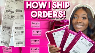 HOW I PACKAGE amp SHIP ORDERS DETAILED TUTORIAL  LIFE OF AN ENTREPRENEUR [upl. by Randie]