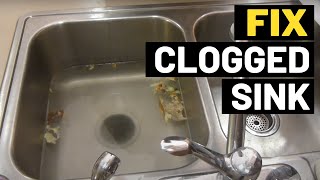 How to Fix Clogged Kitchen Sink That Wont Drain [upl. by Buff]