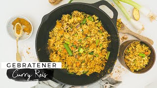 Gebratener Curry Reis  High Protein Gericht in 5 MINUTEN [upl. by Ahsilram]