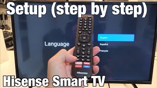 Hisense Smart TV How to Setup Step by Step from beginning [upl. by Soloman]