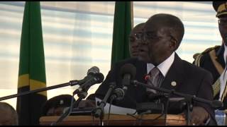 PRESIDENT ROBERT MUGABE PAYS TRIBUTE TO MWL NYERERE [upl. by Yrod]