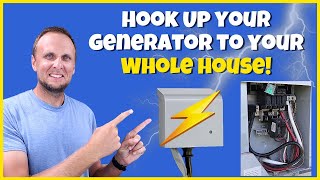 How To Install A 50 Amp Generator Power Inlet Box  Connect Generator To House Electrical Panel [upl. by Kendal]