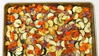 Easy Roasted Summer Vegetables  Perfect Every Time [upl. by Htnnek550]