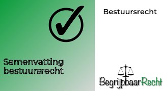 Inleiding en samenvatting bestuursrecht [upl. by Amliv]