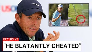 Rory McIlroy Reacts To Wyndham Clark CHEATING In US Open [upl. by Gnidleif214]