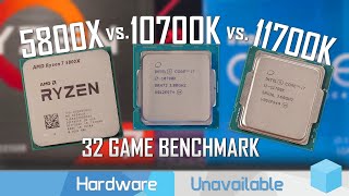 Ryzen 7 5800X vs Core i710700K amp 11700K 32 Game Benchmark [upl. by Freeland]