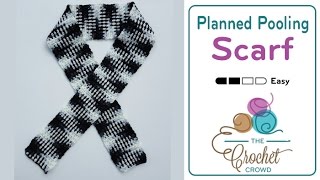 BEGINNER Crochet Planned Pooling Scarf [upl. by Uyr]