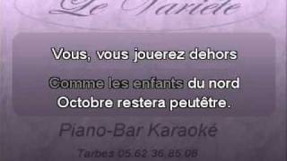 Francis cabrel quot octobre quot Karaoké [upl. by Marti172]