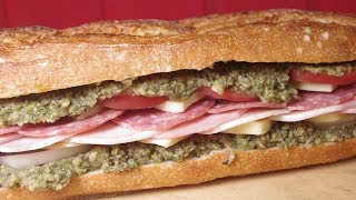 How To Make a Monster Muffaletta Sandwich  Recipe [upl. by Maiga]