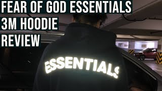 Fear of God Essentials 3M Hoodie FW19 Review [upl. by Krutz]