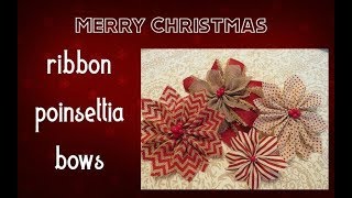 Creating Handmade Ribbon Poinsettia Bows [upl. by Wendt]