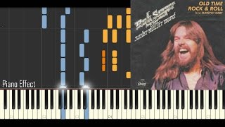 Bob Seger  Old Time Rock amp Roll Piano Tutorial Synthesia [upl. by Ahsial165]