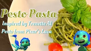 Pesto Pasta Inspired by Trenette Al Pesto from Pixars Luca  Basil Pasta [upl. by Fiertz]