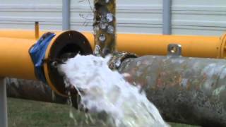 Pipeline Cleaning With Foam Pig [upl. by Ynnavoeg]