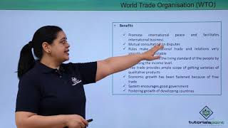 Class 11th – World Trade Organisation WTO  Business studies  Tutorials Point [upl. by Ynned]