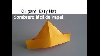 HOW TO MAKE A SIMPLE ORIGAMI HAT 🤠 DIY PAPER CRAFTS  Cómo Hacer un Sombrero de Papel Fácil [upl. by Odraude]