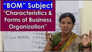 quotCharacteristics amp Forms of Business Organizationquot  BOM Subject Introduction [upl. by Abigale286]