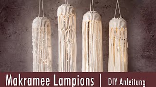 MakrameeLampions  kleine Lampe  Windlicht  Boho Style  DIY Anleitung [upl. by Arhsub998]