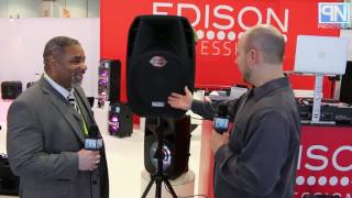 Edison Professional  M2000 Plus Powered PA Speaker  CES 2017  Poc Network [upl. by Sibell]