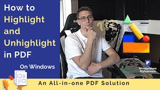 How to Highlight and Unhighlight in PDF  Wondershare PDFelement 8 [upl. by Wrdna223]