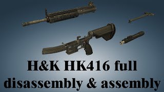 HampK HK416 full disassembly amp assembly [upl. by Richarda]