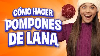 Cómo hacer pompones de lana en 1 MINUTO [upl. by Krid72]