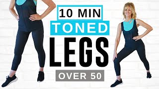 10 Minute Toned LEGS Workout For Women Over 50  Low Impact [upl. by Nosliw500]