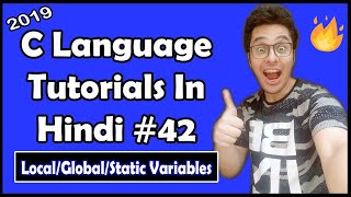 Static Variables In C C Tutorial In Hindi 42 [upl. by Ylrevaw]