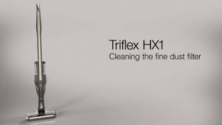 Miele Triflex HX1  Cleaning the fine dust filter [upl. by Humbert]