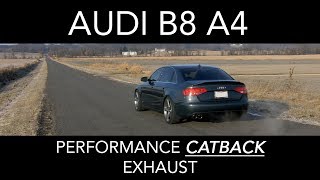 ECS Tuning Audi B8B85 A4 20T Single Exit Valved CatBack Exhaust System [upl. by Hogue822]