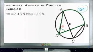 Inscribed Angles in Circles Examples Basic Geometry Concepts [upl. by Dobson]