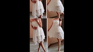 tutorial crochet vestido de boda paso a paso how to do subtitulos in several lenguage [upl. by Phillane]