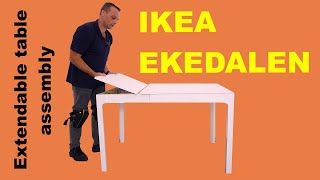 IKEA EKEDALEN Extendable table assembly instructions [upl. by Portia]