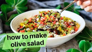 How to Make Olive Salad for Muffaletta [upl. by Neroled]