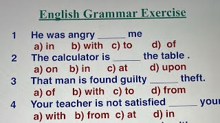 English Grammar Exercise  Prepositions [upl. by Suolkcin217]