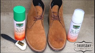 How To Clean Suede Thursday Boots amp Nubuck With Moneysworth [upl. by Assetan376]