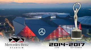 Official Atlanta Falcons MercedesBenz Stadium Construction TimeLapse [upl. by Ailegave]