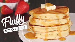 Eggless Fluffy Pancakes  Easy One Bowl  How Tasty Channel [upl. by Arek]