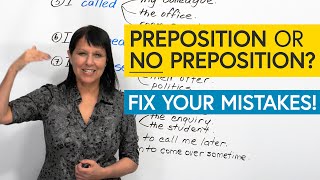 10 Common Mistakes with Verbs amp Prepositions in English [upl. by Nyvets729]