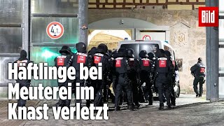 Gefängnismeuterei Polizei stürmt Knast in Thüringen  JVA Untermaßfeld [upl. by Barncard]