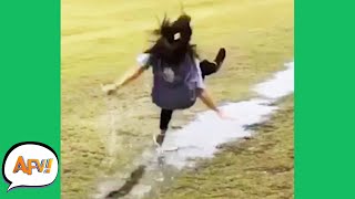 Slip Slide and FAIL 😂  Funniest Fails  AFV 2020 [upl. by Stannfield]