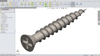 How to Design Screw in SolidWorks [upl. by Tennies]