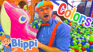 Blippi Learns Colors at the Indoor Play Place LOL Kids Club  Blippi Full Episodes  Blippi Toys [upl. by Ellwood]